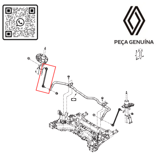 RN 181925R BIELETA DA BARRA ESTABIZADORA KANGOO ELETRICA 546181925R -4-